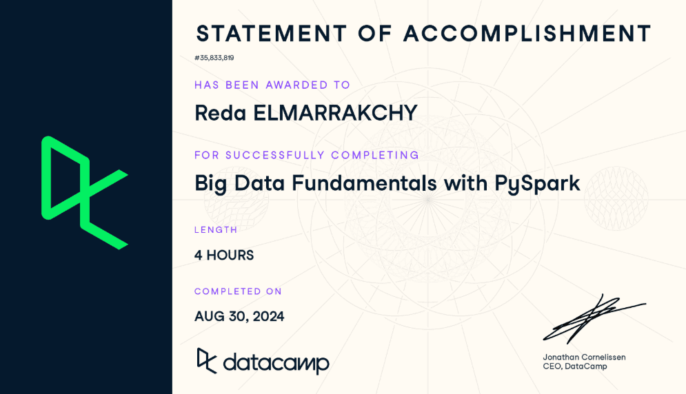 Big Data Fundamentals with PySpark