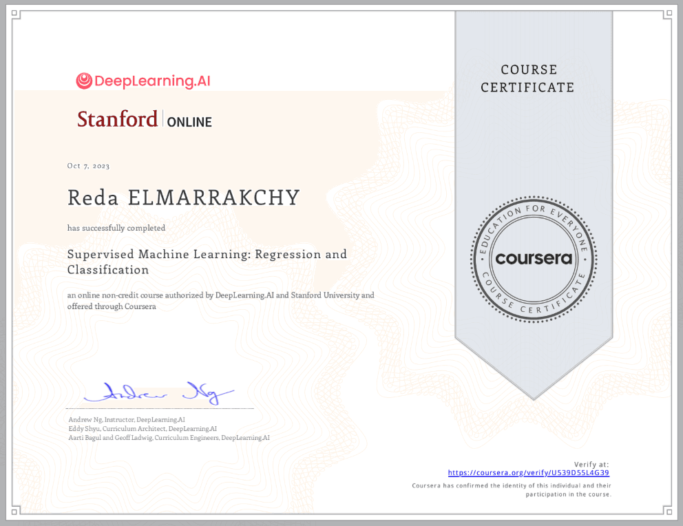 Supervised Machine Learning